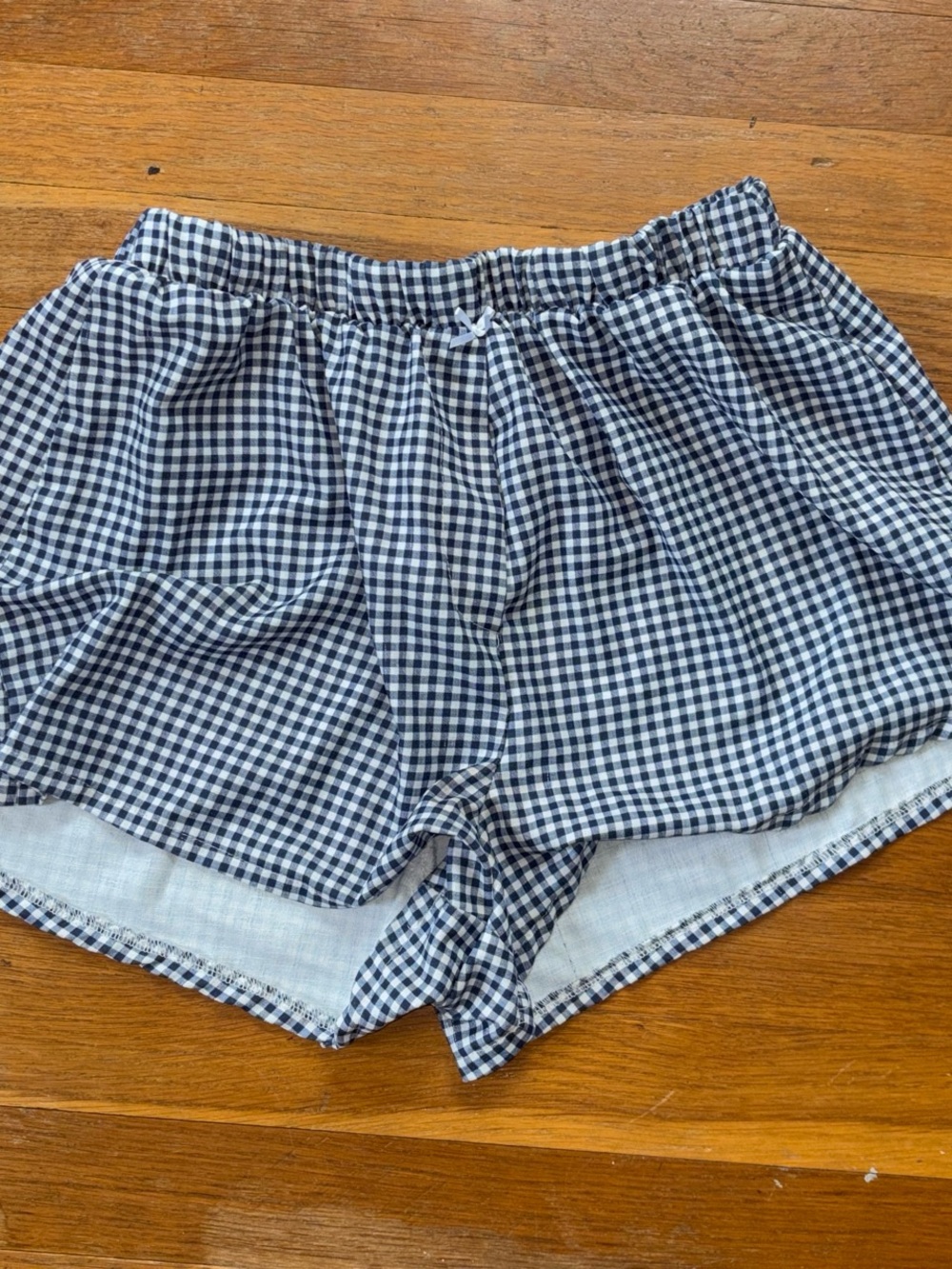 Blue and White Gingham shorts
